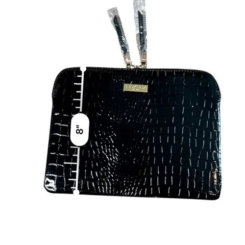 Marciano Black Patent Leather Faux Crocodile Envelope Clutch Handbag NWOT‎ - Image 10