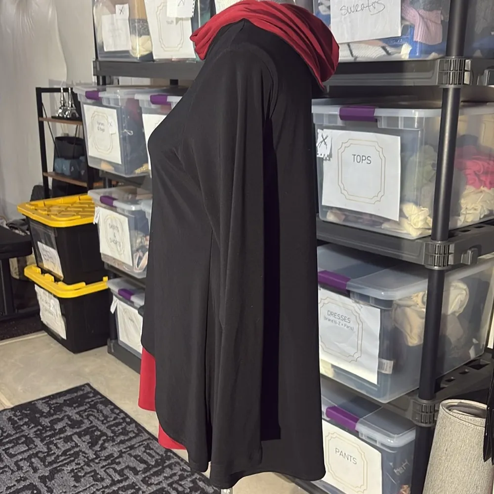 Sympli Black Asymmetrical Long Sleeve Tunic - Image 4