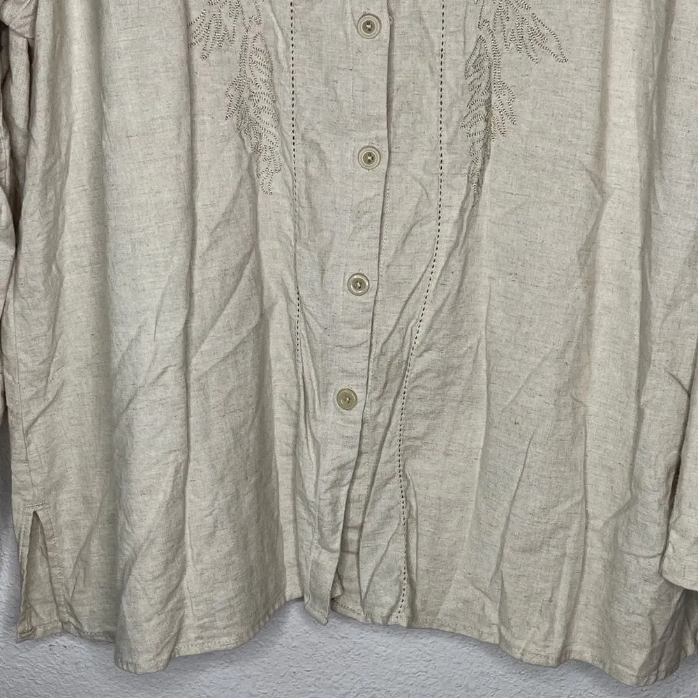 Vintage White Stag Linen‎ Blend Pantsuit Size M - Image 12