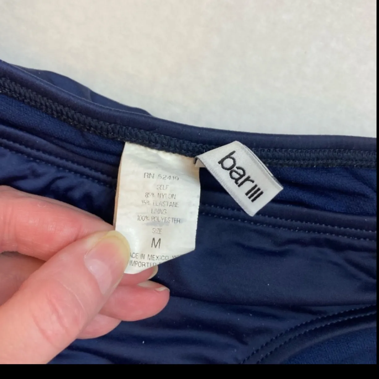 🌞NWOT Bar III padded bandeau bikini Navy blue bottoms A - Image 7