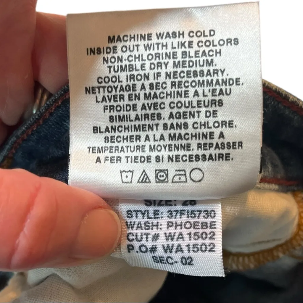 Joe’s Phoebe Distressed Flare Bleached Blue Jeans Size 28 True Y2K Edgy Handmade - Image 7