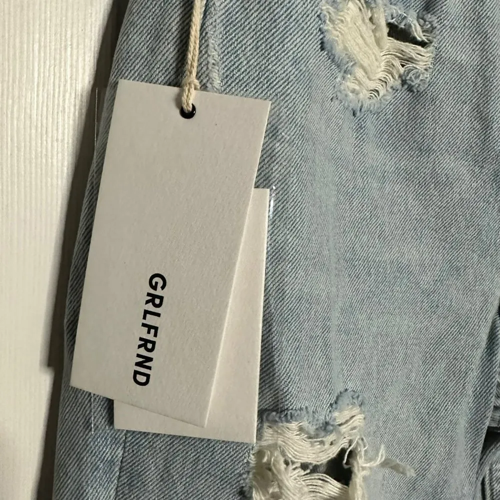 GRLFRND Jeans Karolina High Rise Skinny Jean in Jaggar Distressed Size 26 NWT - Image 4