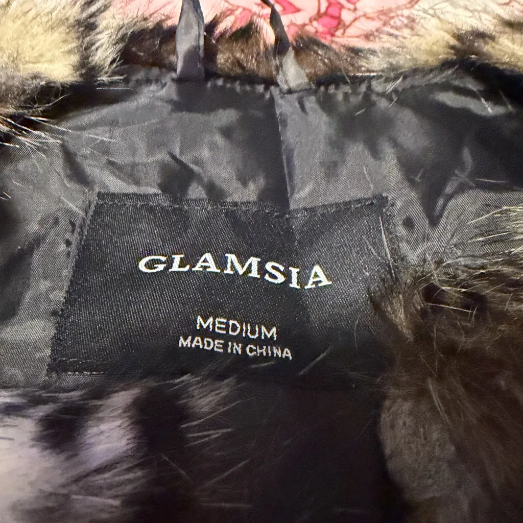 Glamsia Chic Glam Faux Fur Vest - Black and Brown - Image 3