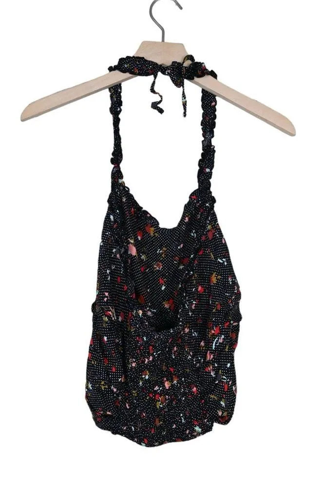 Free People Womens M Black Sun's Out Halter Crop Top - Image 3
