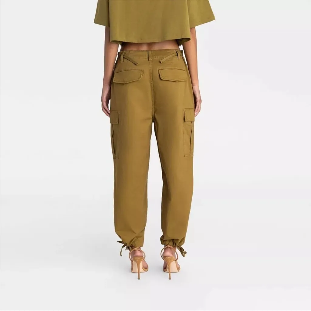 KBB by KAHLANA x Target Cargo Jogger Pants Women’s XXL Tan Mid Rise Straight Leg Brown - Image 6