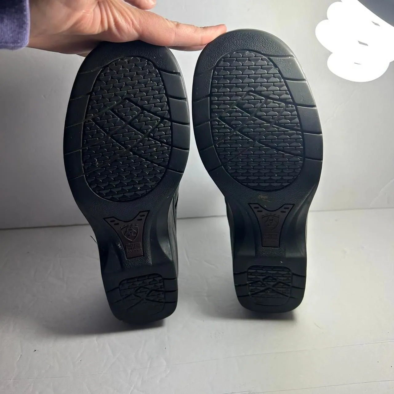 Ariat Black leather clogs professional heel clogs mules shoes 6.5 - Image 6