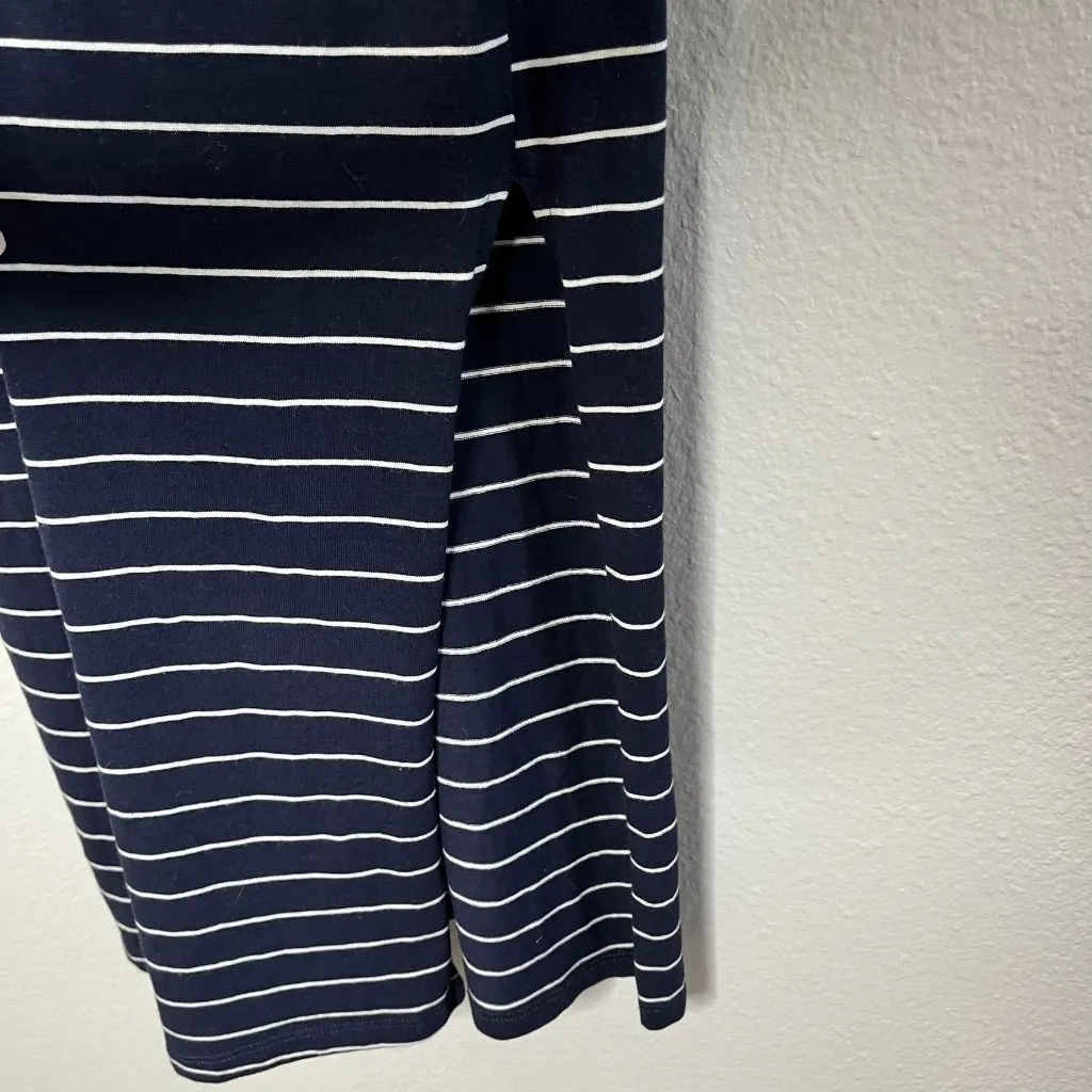 C&C California Womens Striped Navy White Lace-up Sleeveless maxi Dress Small - Image 5