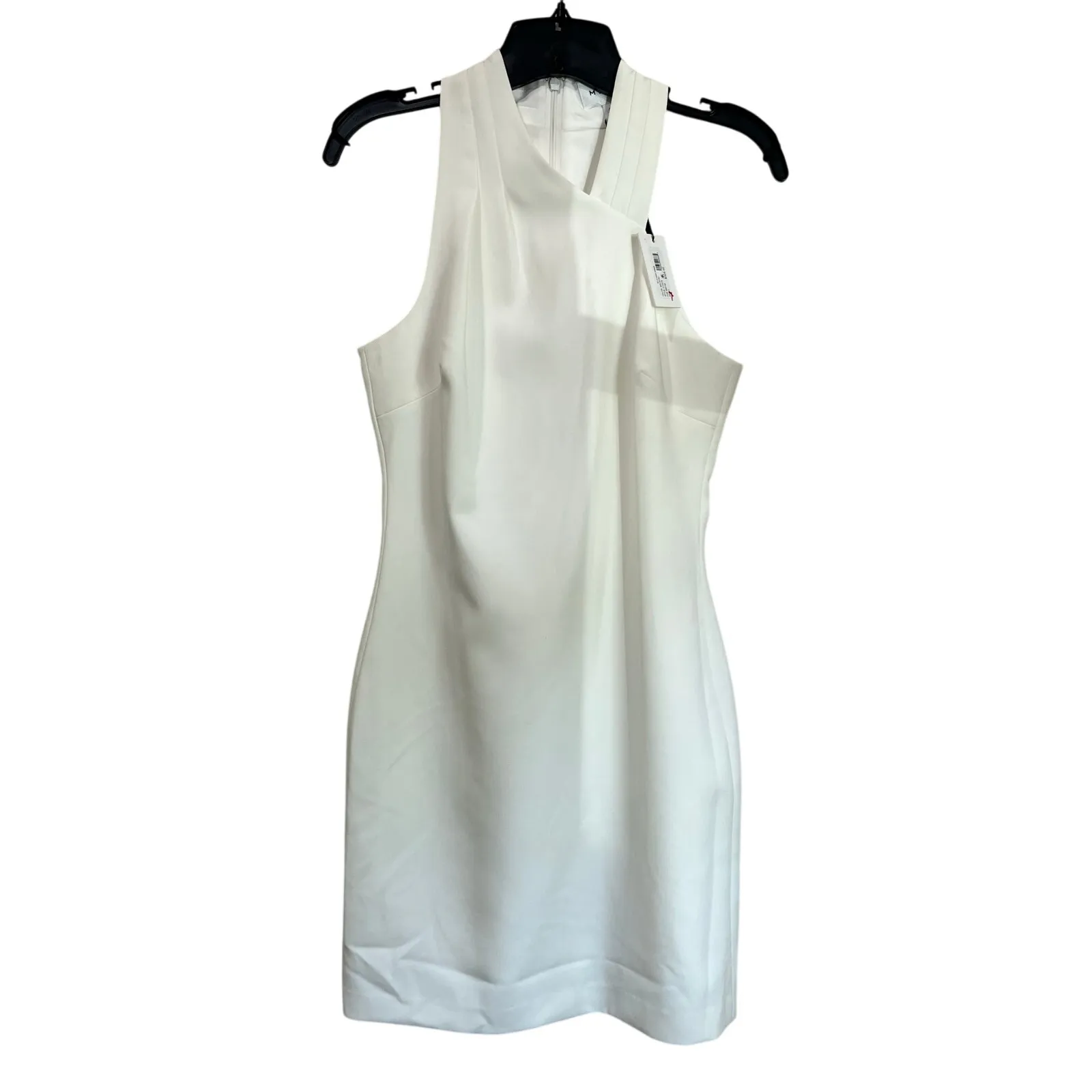 Milly Ellia Cady White Halter Asymmetrical Mini Dress NWT Bridal Cocktail Sz 2 - Image 2