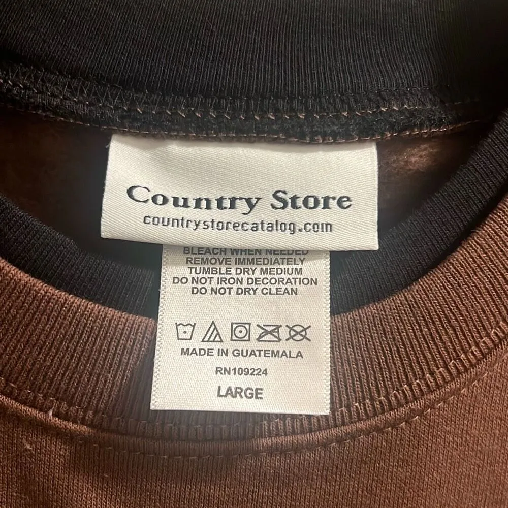 ✨Country Store Butterfly Crewneck Sz Large Sweatshirt Embroidery Logo✨ Brown - Image 7