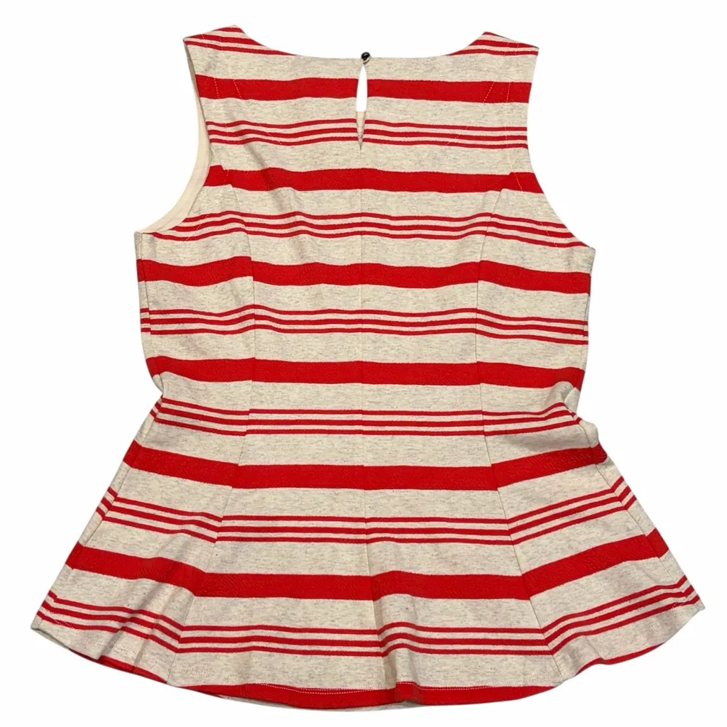 NEW Anthropologie Vanessa Virginia Striped Sleeveless Peplum Top size Small - Image 6