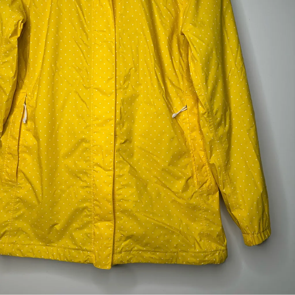 The North Face Women’s Yellow Polka Dot Resolve Waterproof Parka Jacket Medium - Image 4