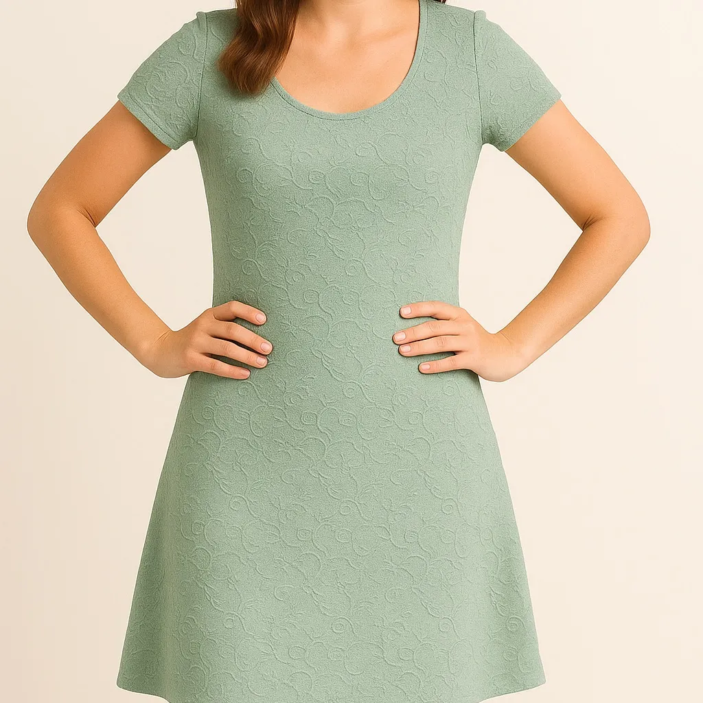 All That Jazz Vintage Y2K Knee Length Burnout Scroll Shift Dress Size Medium EUC - Image 1