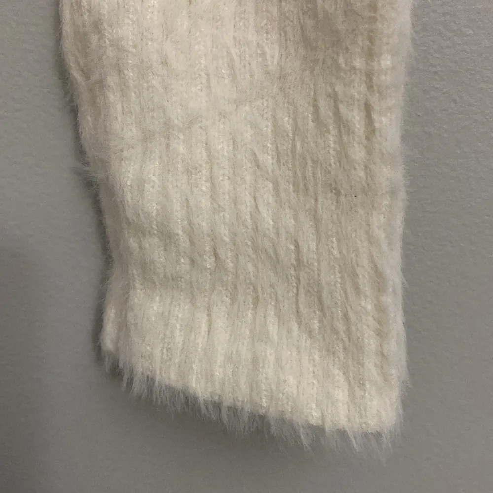 PINK ROSE womens Ivory solid cowl sweater size XL - Image 4