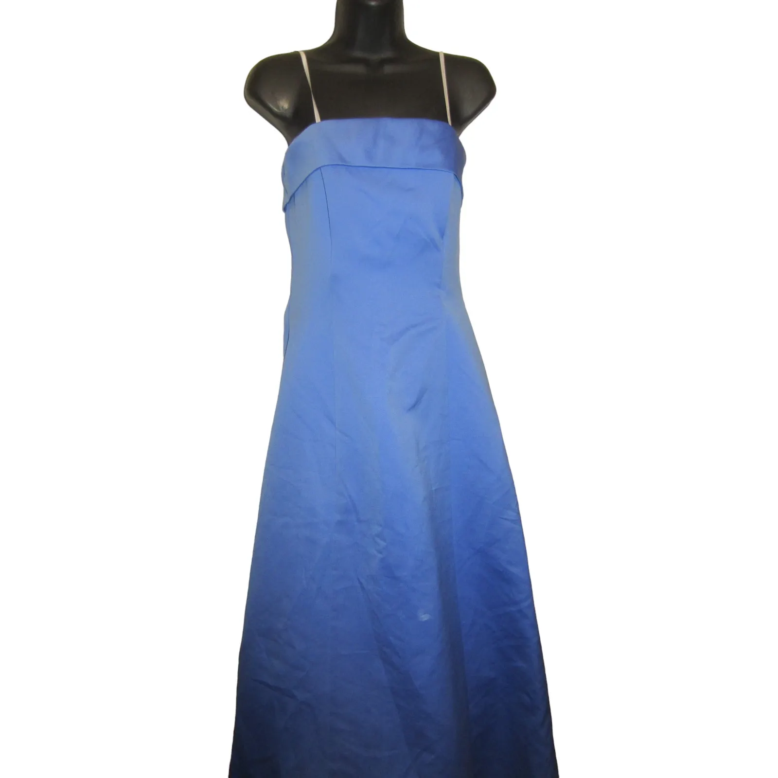 Urban Girl Nites Strapless Satin Gown Blue Prom Dress 9/10 - Image 2