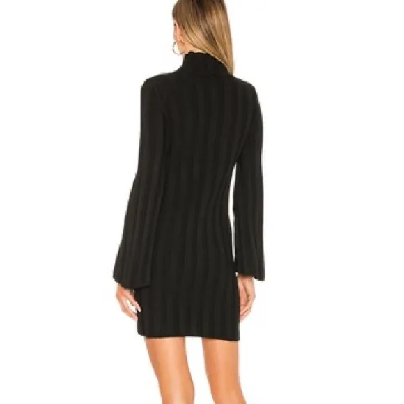 New lover + friends TAYTAY SWEATER DRESS size medium black - Image 2