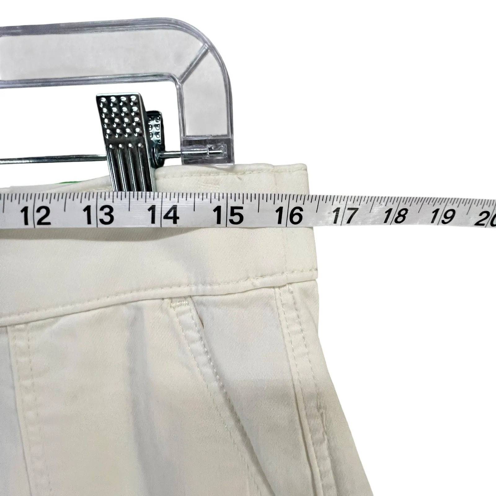 Style & Co Dobby Straight Leg Pants Womens L Cream Pull On Mid Rise Comfort New - Image 5