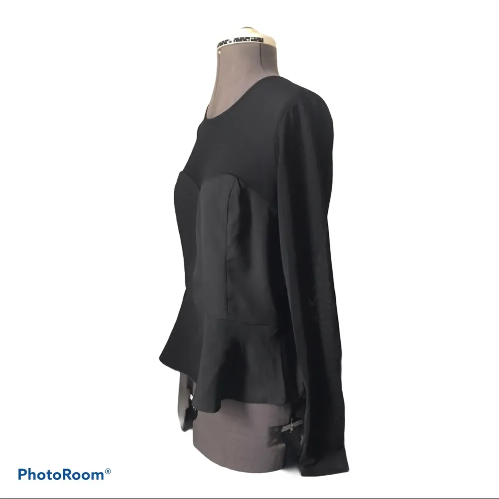 Forever 21 Black Top with sheer arms RUNS SMALL - Image 7