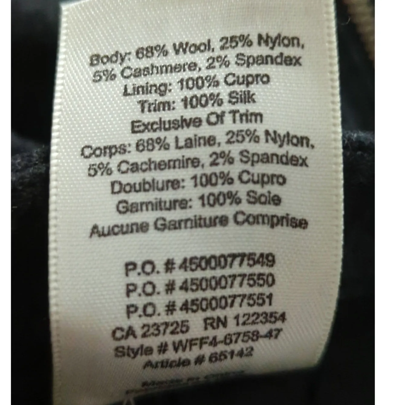 Aritzia Wilfred Heather Charcoal Gilmont Wool & Cashmere Pants Womens size 4 NWT - Image 9