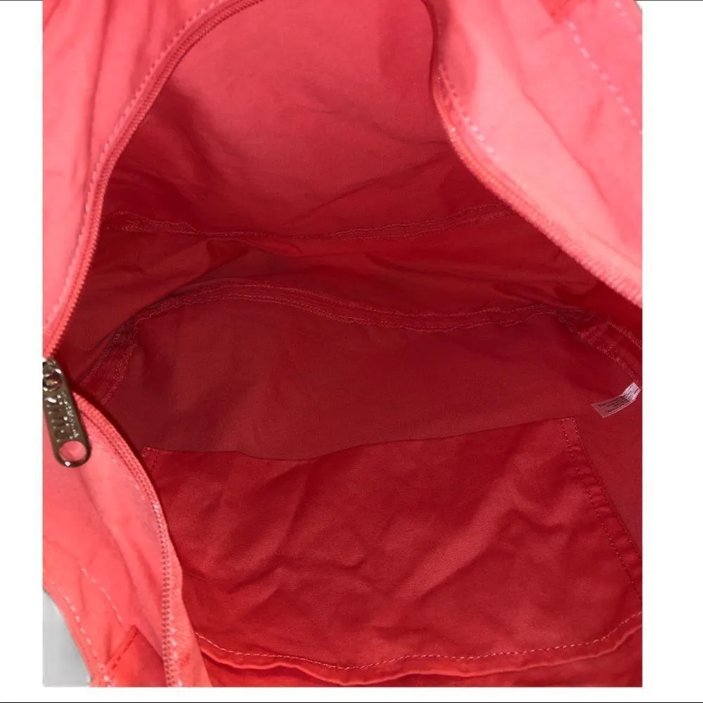 Pink!! Large orange/ salmon colored tote!! - Image 4