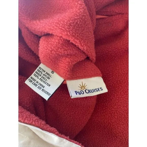 Women's vintage P &‎ O Cruises Alaska Hooded Jacket Size S Beige - Image 4