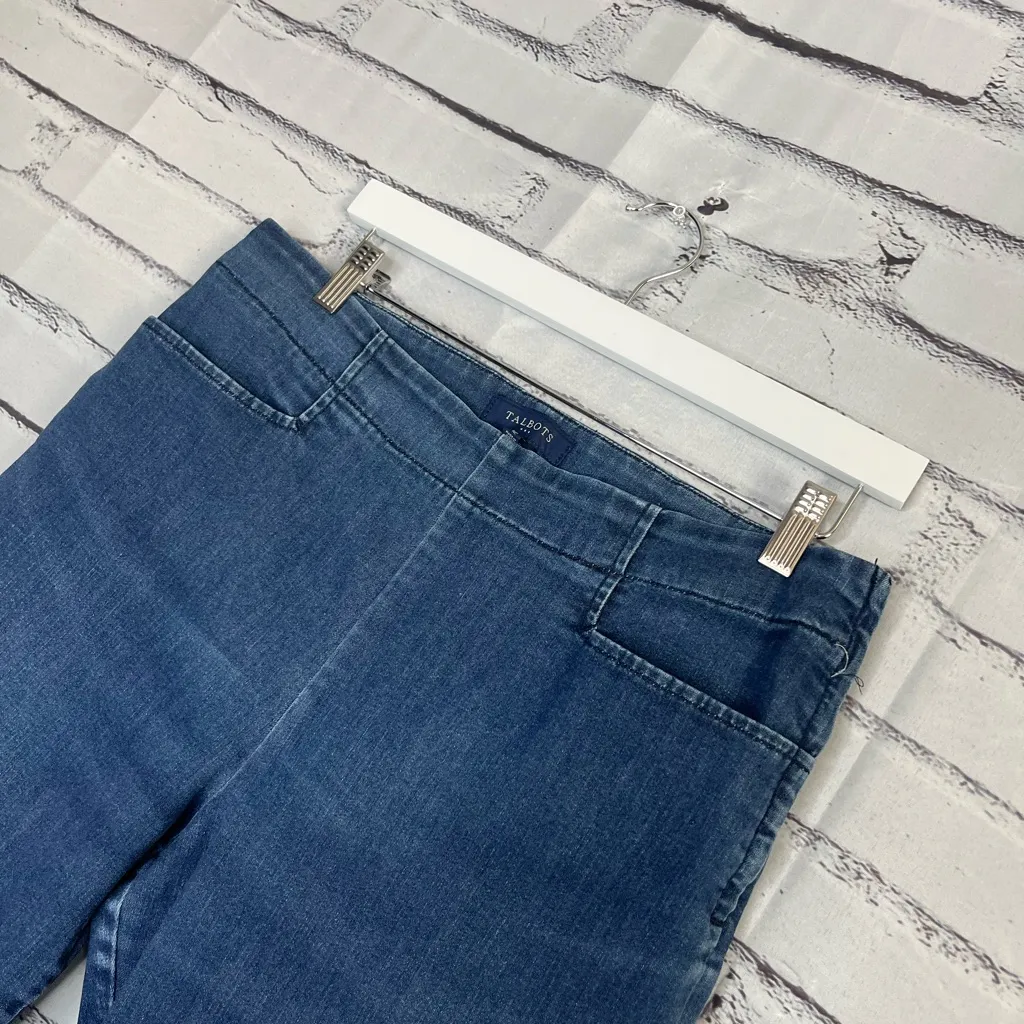 Talbots Blue Stretch Straight Leg Jeggings Full Length Classic Women’s Size 12 - Image 7