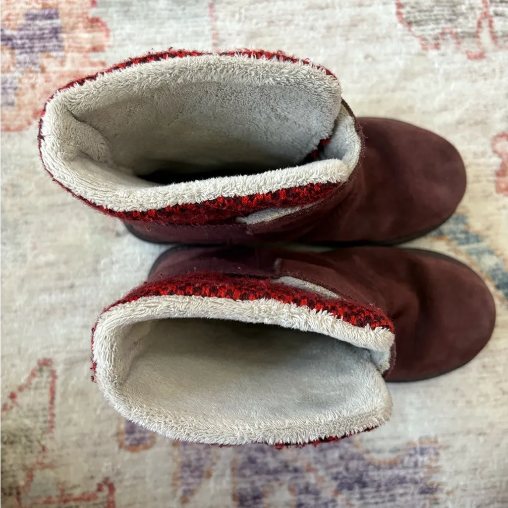 Sorel The Campus Suede Winter Boots Fleece Lined Water Resistant Women Size 6 - Image 8