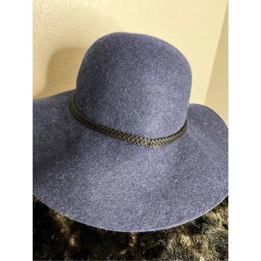 Woman’s Target Navy Blue Wool Floppy Hat New - Image 2