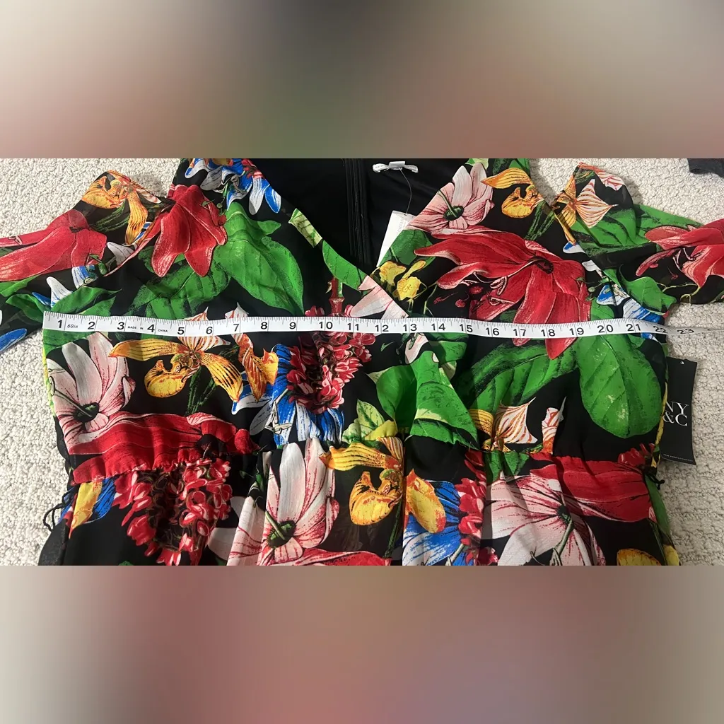 New York & Company Floral Asymmetrical Dress - Image 4