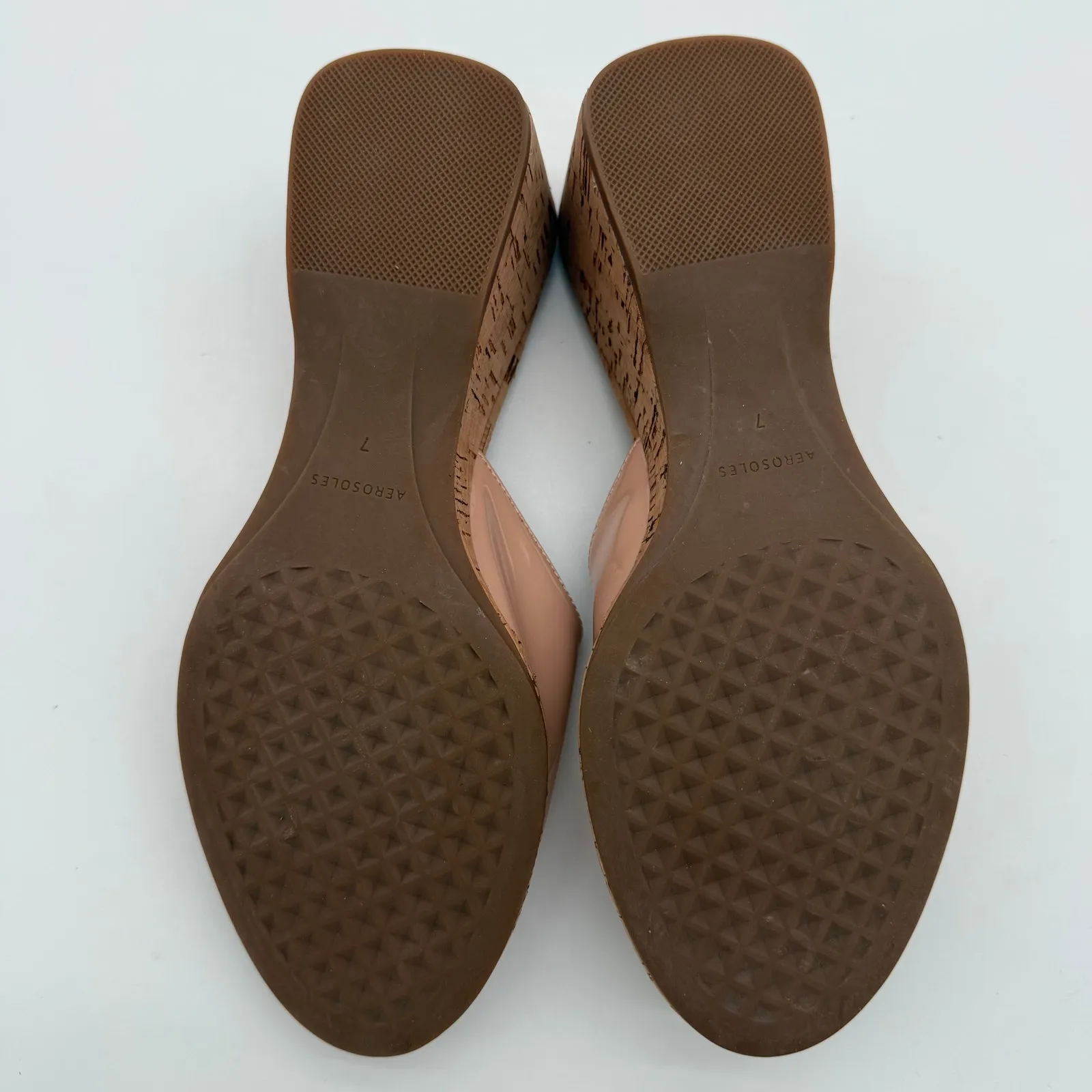 Aerosoles New Year Slip On Wedge Stylish Comfort Cork Cipria Patent Sandals 7 - Image 4