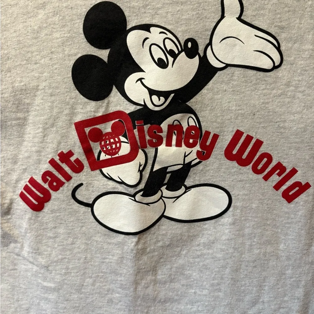 Disney Mickey Mouse Gray T-Shirt “ Walt Disney World” vintage size XS adults - Image 2