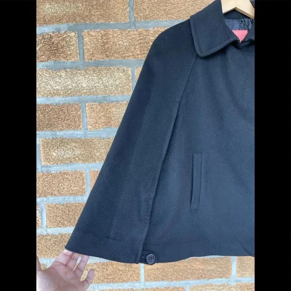 NWT SINCLAIRE 10 lambwool cape coat s Black - Image 3