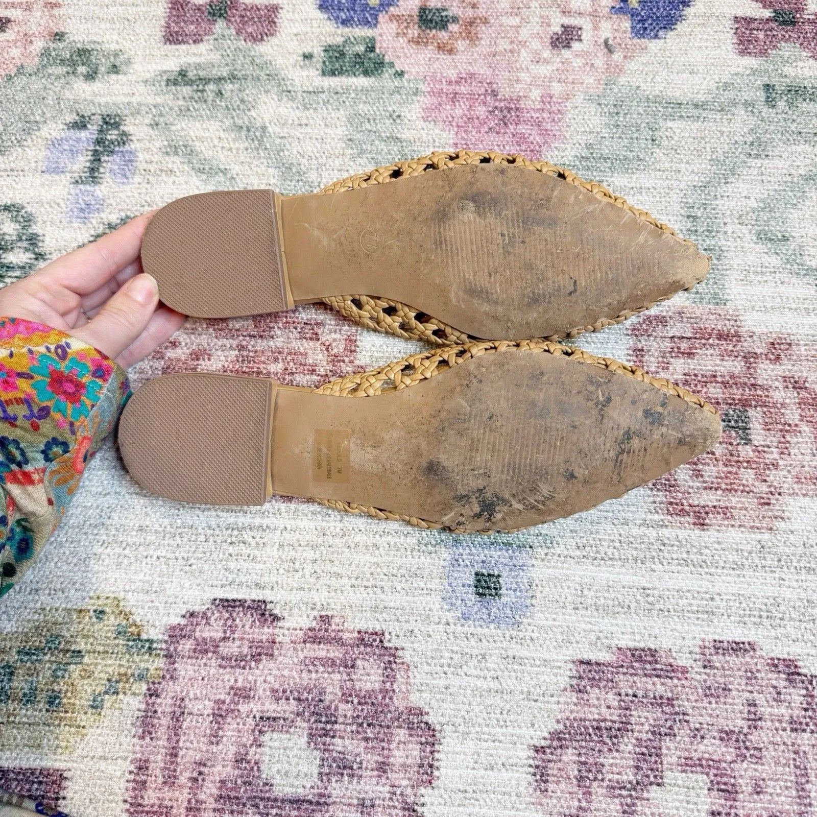 Joie Womens Woven Point Toe Slip On Shoes Size 7 Resort Vacation Coastal Casual - Image 5