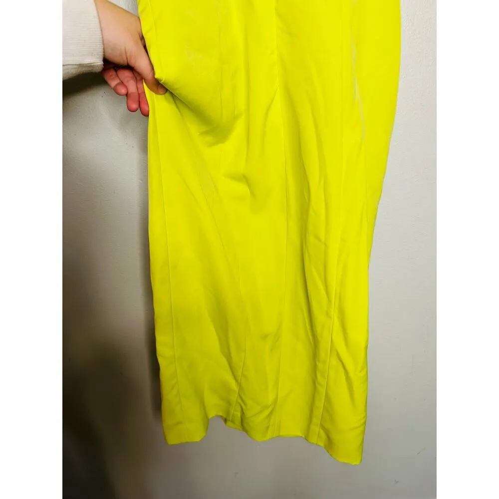 MILLY Neon Yellow Sheath Sleeveless Crewneck Cady Caedyn Mini Dress size 2 - Image 9