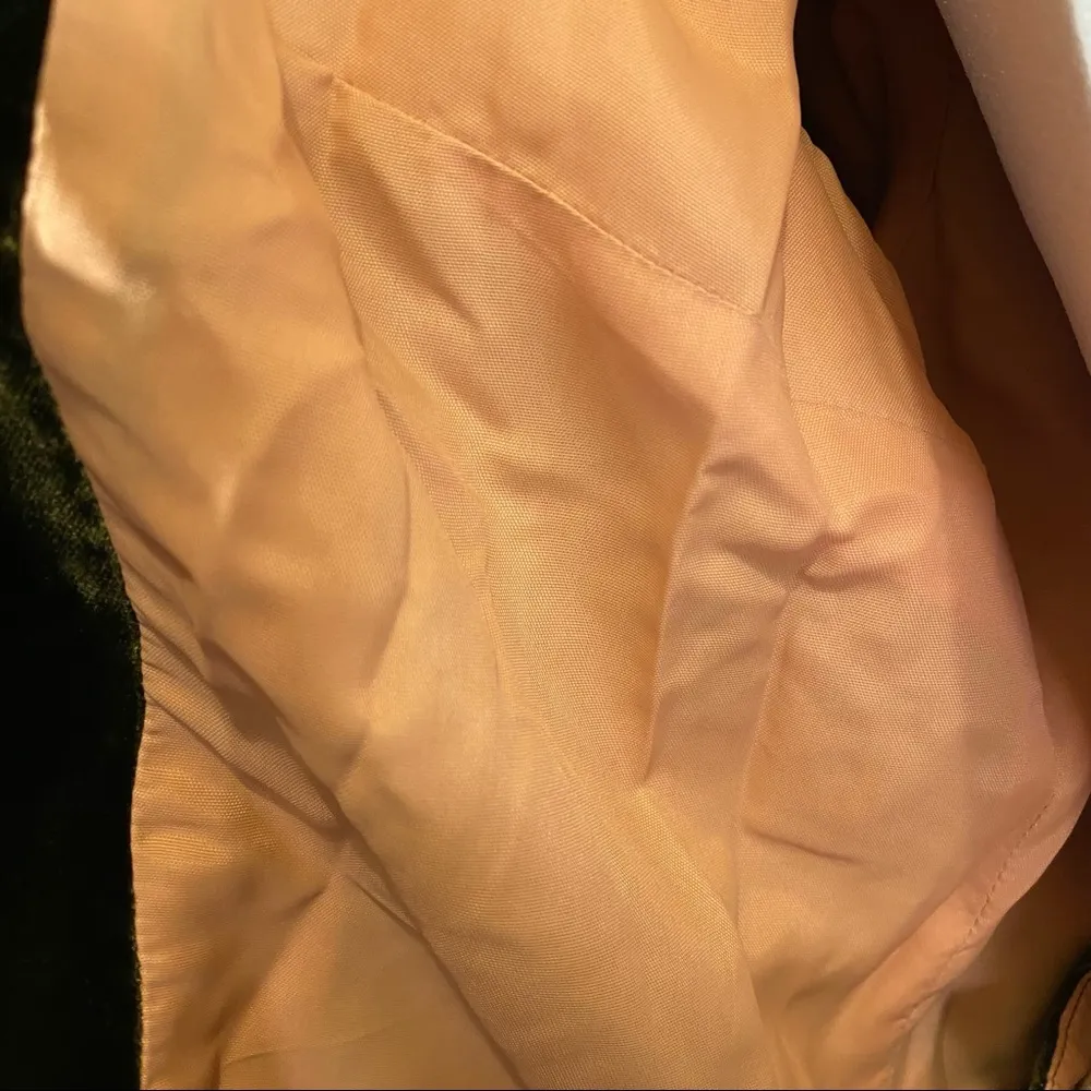 Vintage Johnnye Jr dark green velvet two piece suit size S - Image 8