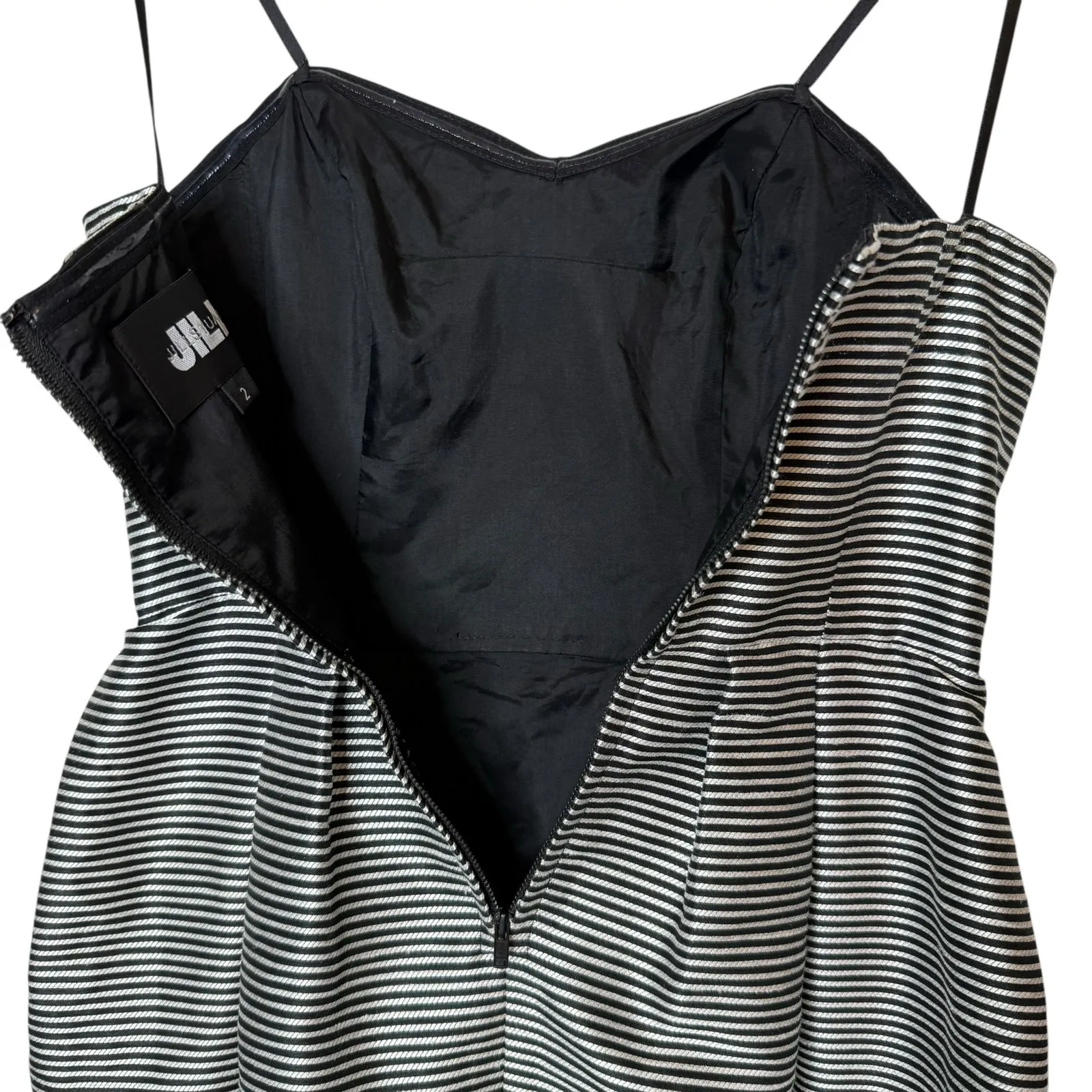 Jill Stuart Strapless Corset Jacquard Stripe Mini Dress - Image 6