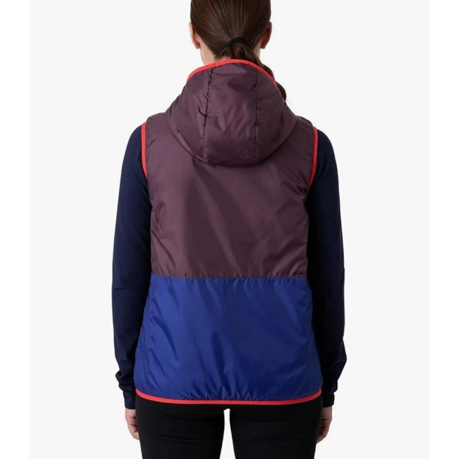 Cotopaxi Teca Calido Hooded Vest Women Size‎ XS Red Hot Sun Reversible Zip NWT - Image 3