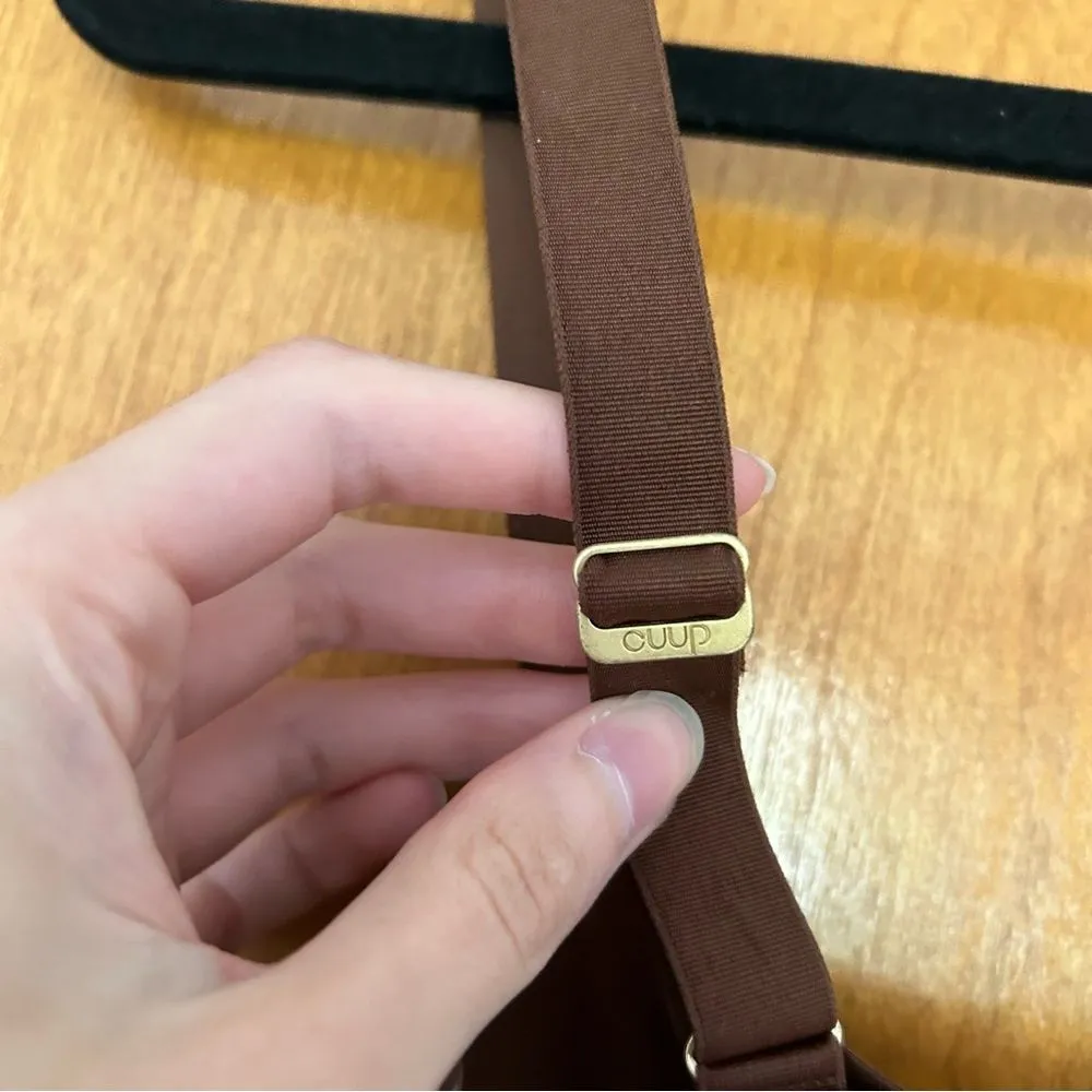 CUUP The Mesh Balconette Bra in Espresso Size 34E Brown - Image 9