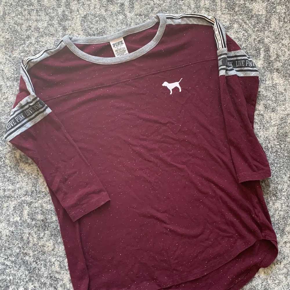 Victoria’s Secret PINK Drop Sleeve Speckled 3/4 Sleeve Top - Image 2