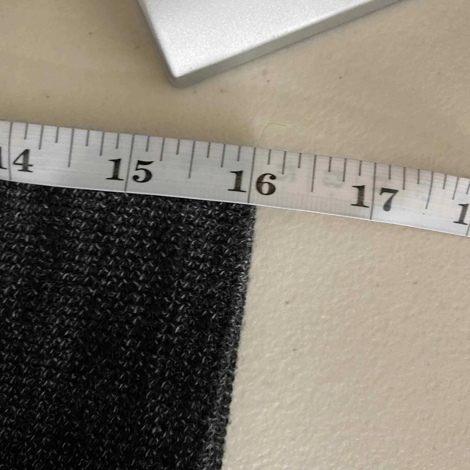 Essentials by Milano Cardigan Womens Small Gray Black White Polyester Knit Open - Image 10