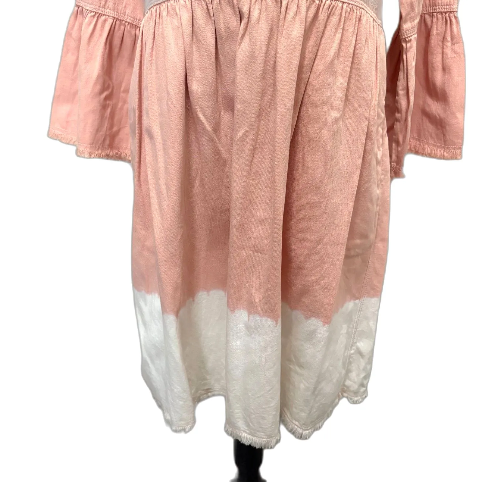 Anthropologie Holding Horses Lilibet Dip Dye Dress Peach Pink Western US Size‎ 2 - Image 4