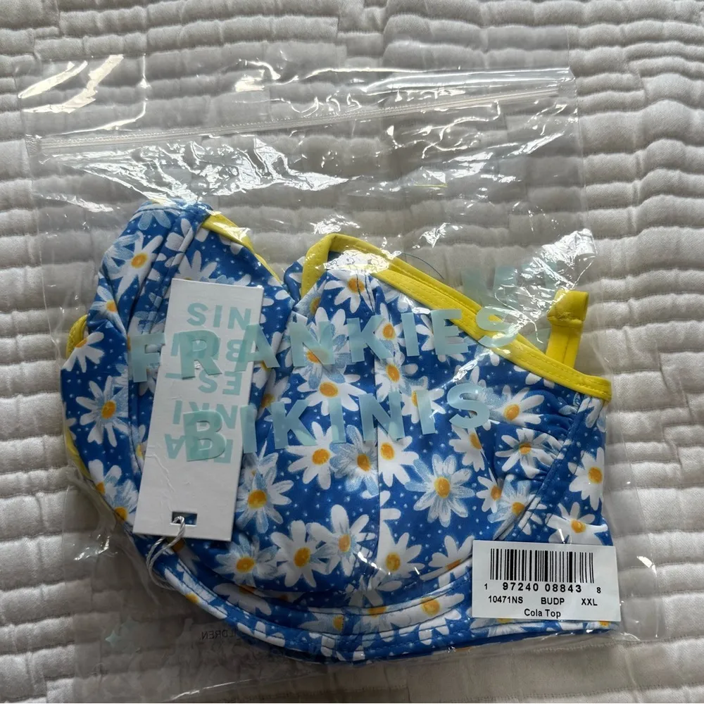 Cola Underwire Balconette Bikini Top Blue Size XXL - Image 4