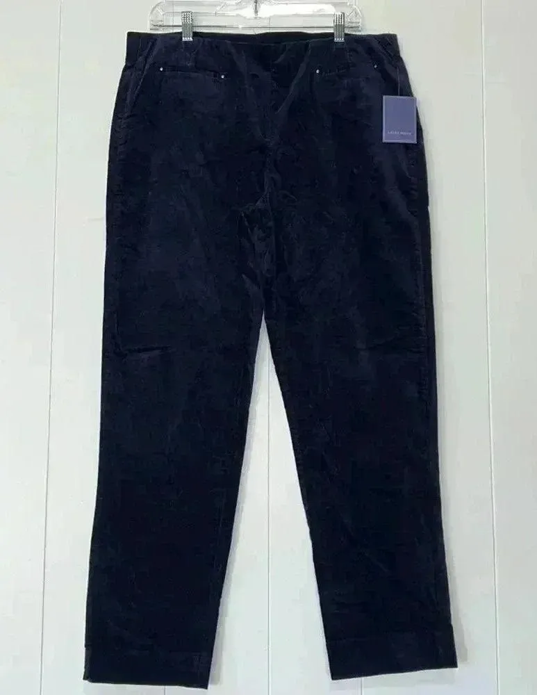 Laura Scott Missy Uncut Corduroy Pants Navy Blazer Y12 NWT Vintage - Image 2