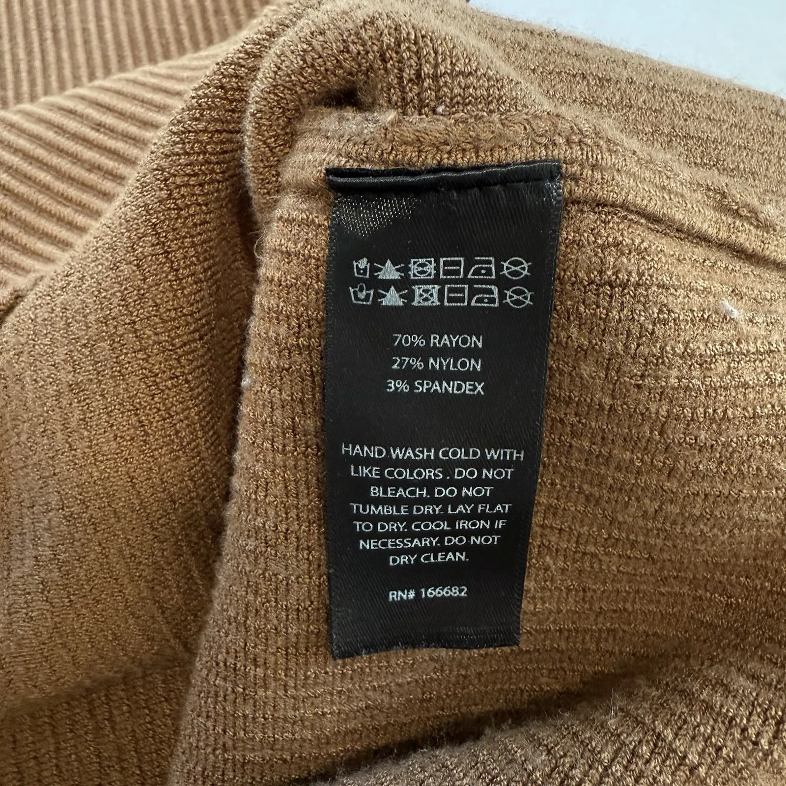 House of Harlow Brown Luxe Essentials Sleeveless V‎ Neck Ribbed Mini Dress LARGE - Image 10