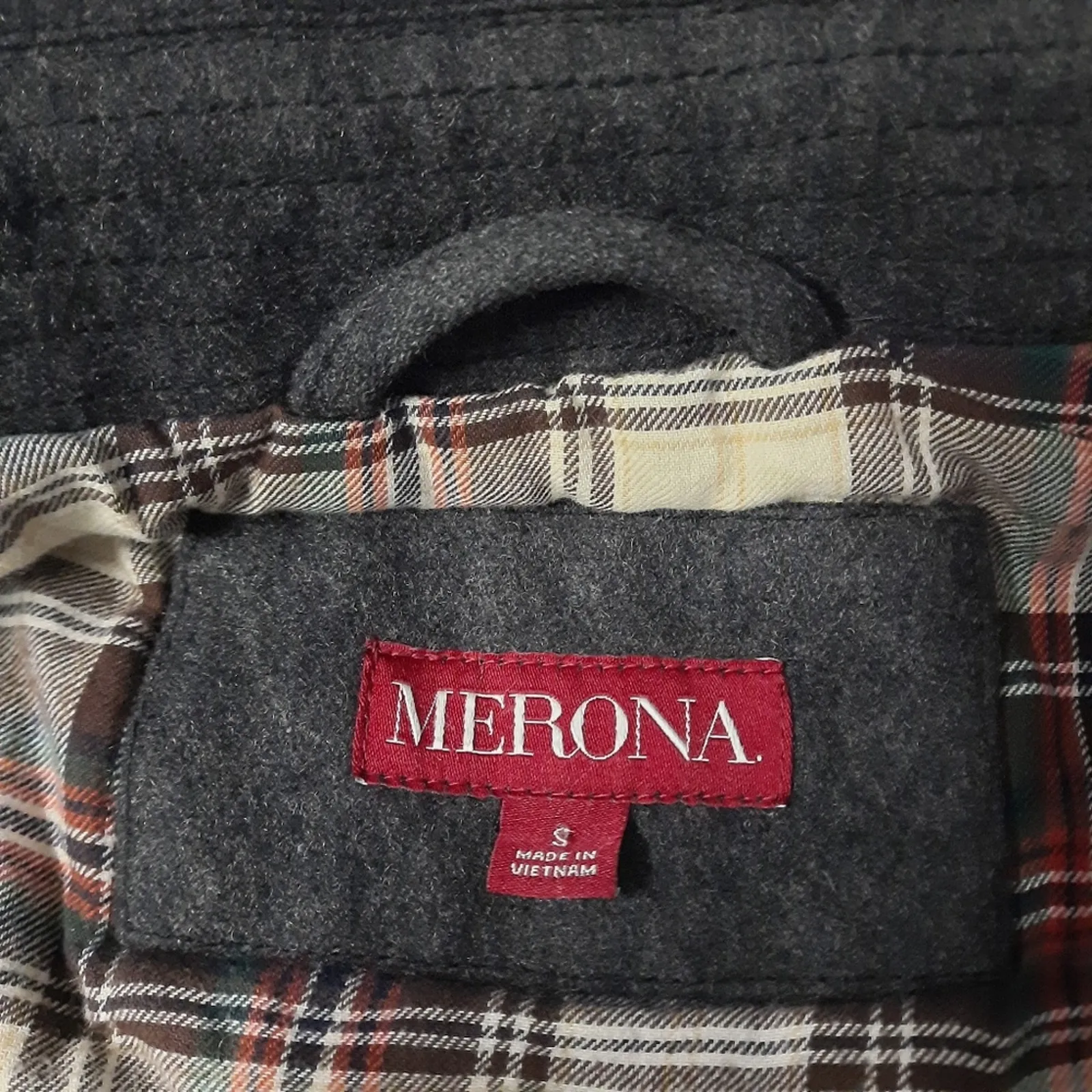 Merona Wool Coat Womens Small Gray Double Breasted Wool Blend Heavyweight Jacket - Image 6