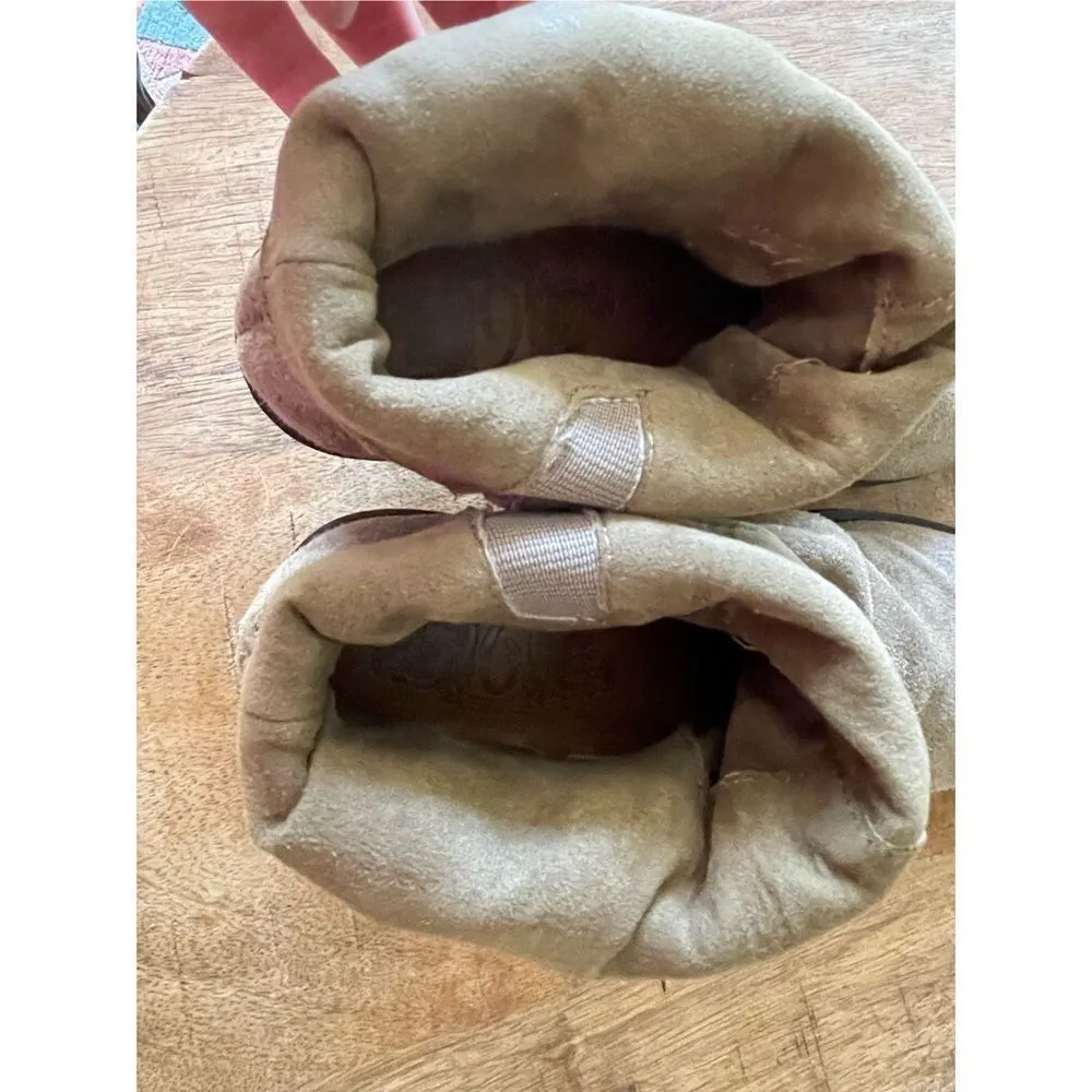 NINE WEST Womens Sz 5 M Brown Suede Lace Up Ankle Fashion Boots Booties - Image 8