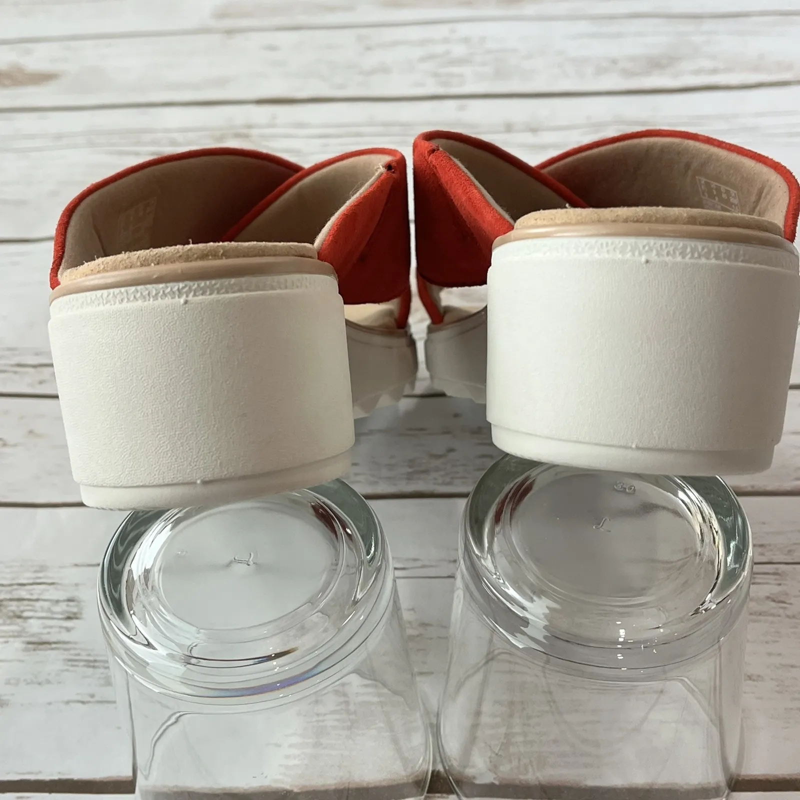 Clarks Wedge Slide Sandals Women US 9 EU 40 Suede Jillian Gem Comfort Collection - Image 7