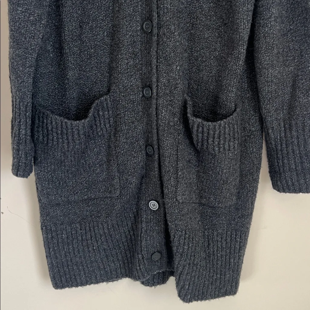 COS Longline Cardigan Sweater with Pockets Chunky Knit Wool Blend Sz Small - Image 4