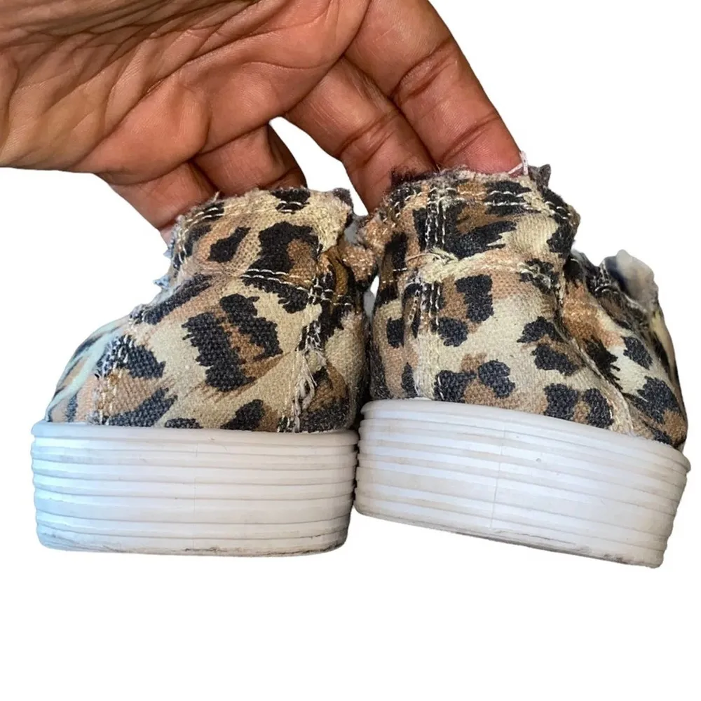 Madden Girl Marisa Faux Fur Lined Cheetah Print Canvas Laced Sneakers size 8.5 - Image 8