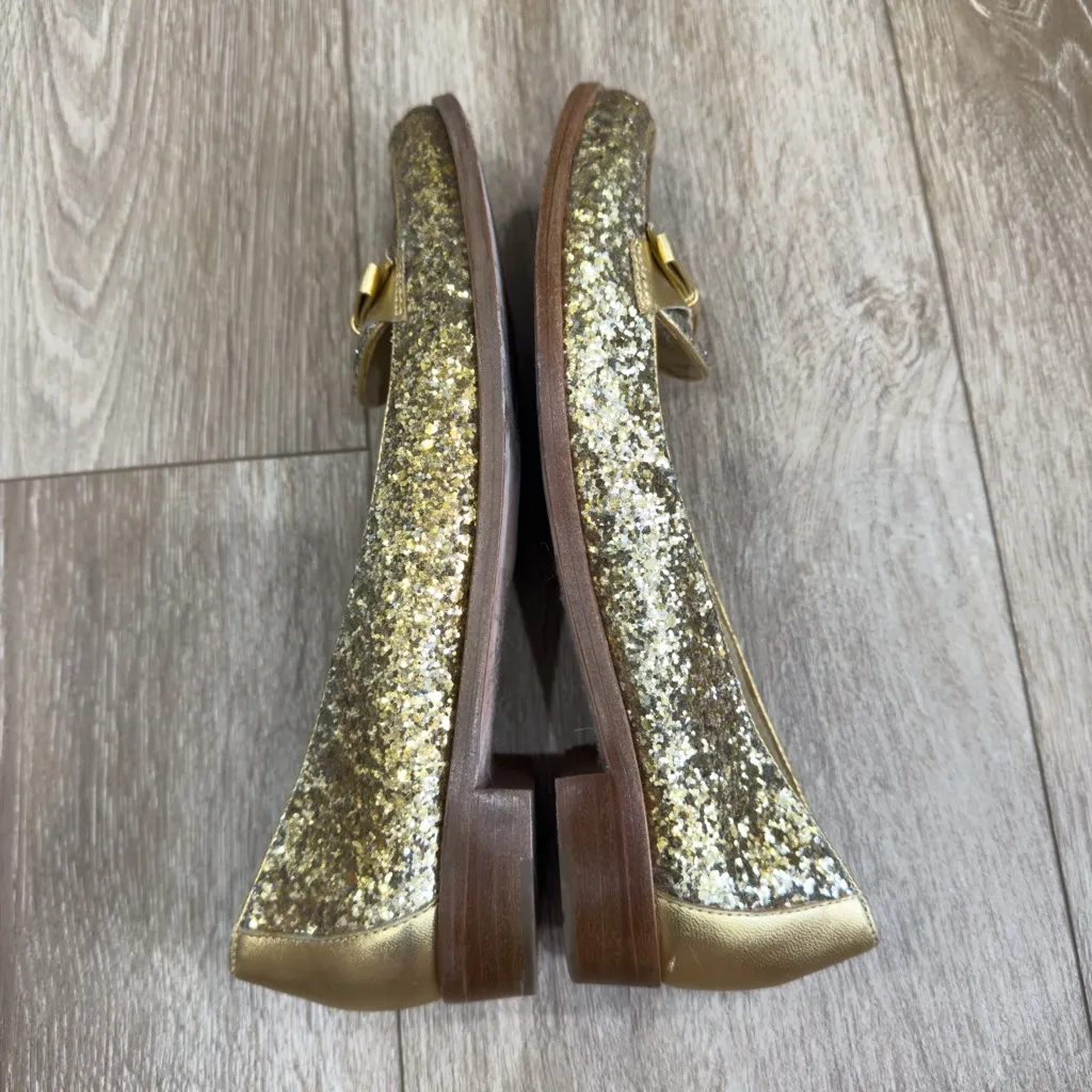 Kate Spade  Gold Glitter Cora Loafers Flats Size 7.5 - Image 6