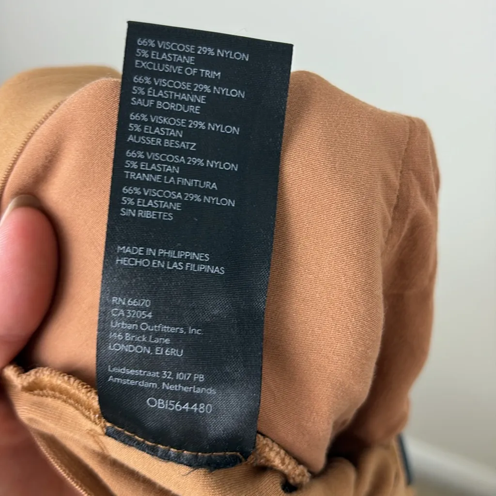 Maeve Anthropologie Pull On Trouser Pants Camel Khaki Womens Size Small Ponte - Image 4